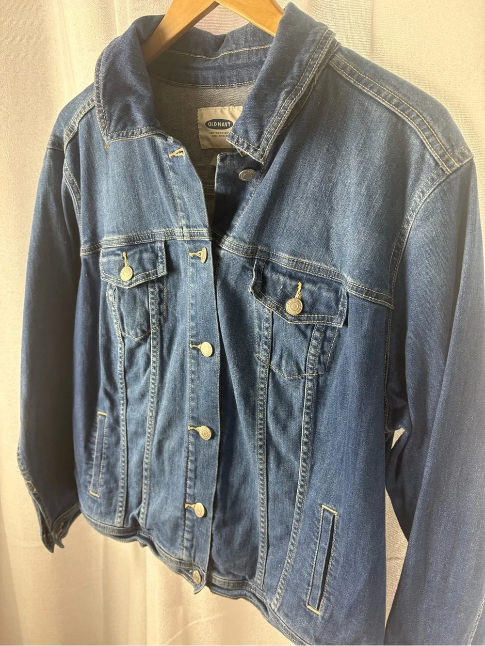 Old Navy Plus Denim Jean Jacket Plus Size 1X EUC - Picture 4 of 8